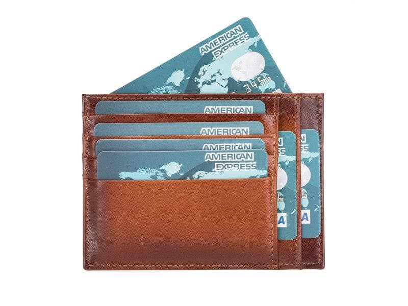 Bayelon Slim Zip Leather Card Holder with Coin Pocket