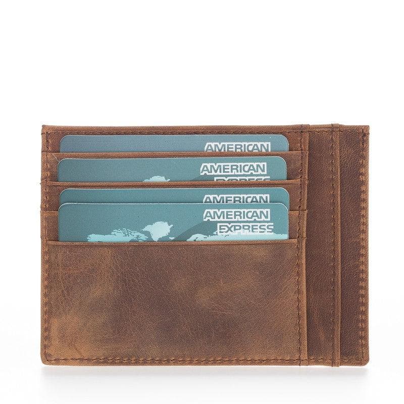 Bayelon Slim Zip Leather Card Holder with Coin Pocket