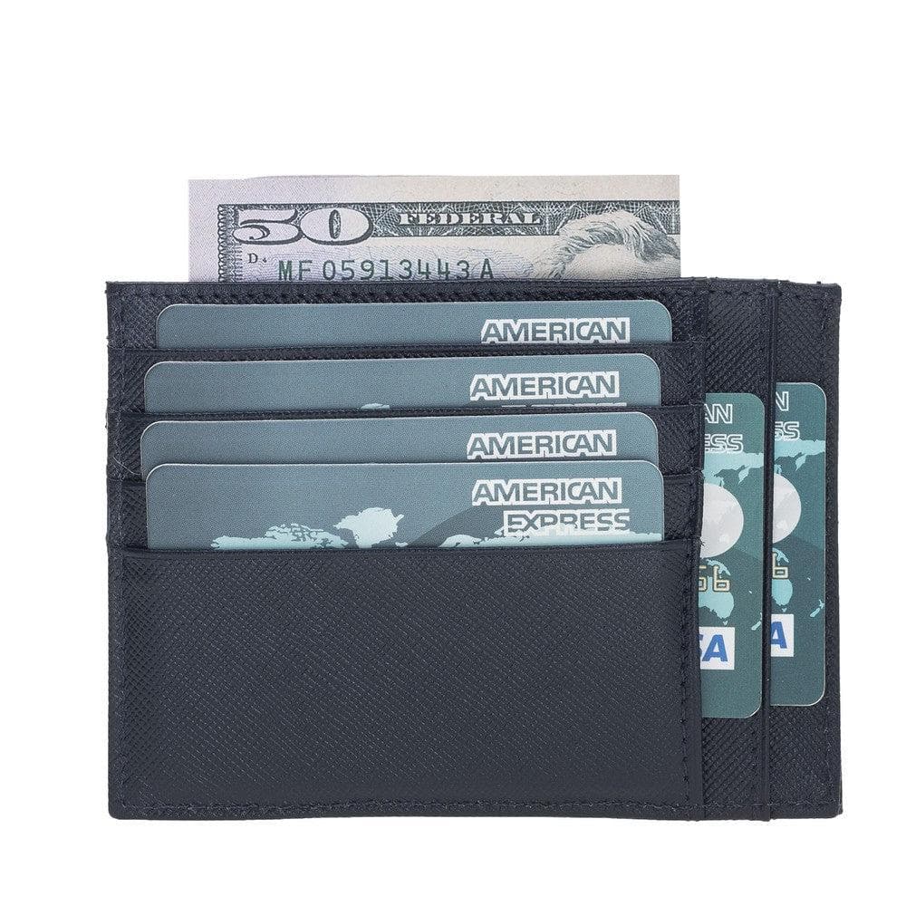 Bayelon Slim Zip Leather Card Holder with Coin Pocket