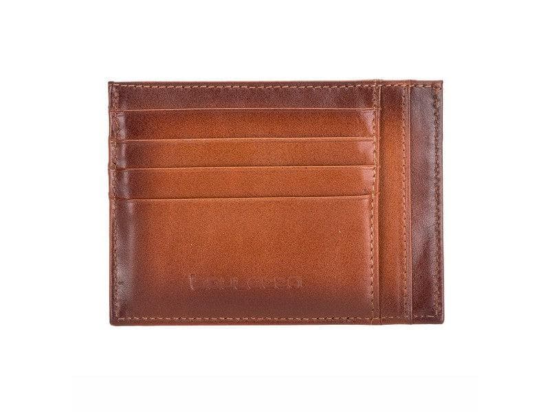 Bayelon Slim Zip Leather Card Holder with Coin Pocket