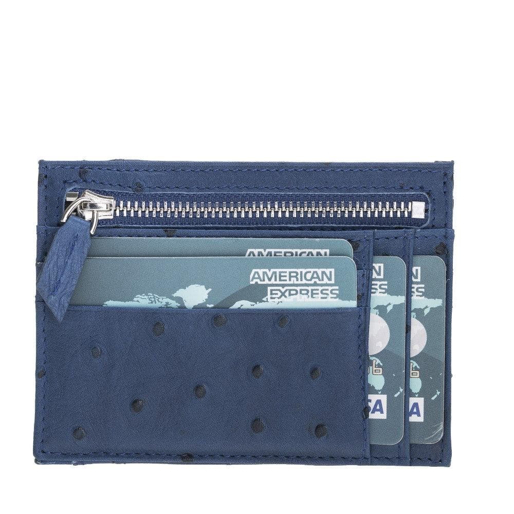 Bayelon Slim Zip Leather Card Holder with Coin Pocket