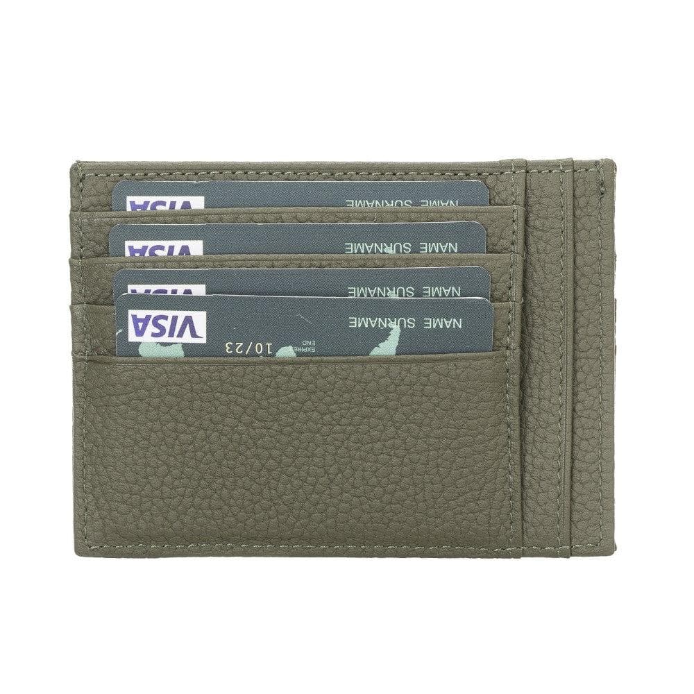 Bayelon Slim Zip Leather Card Holder with Coin Pocket