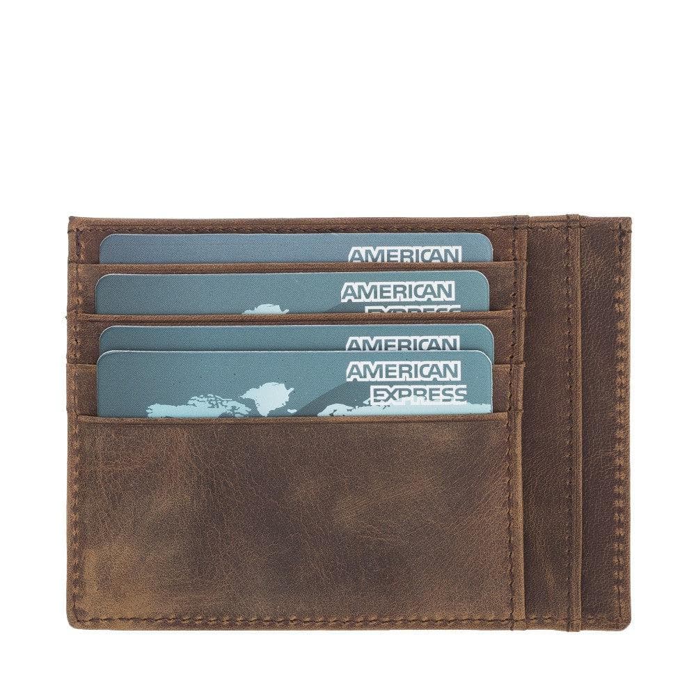 Bayelon Slim Zip Leather Card Holder with Coin Pocket