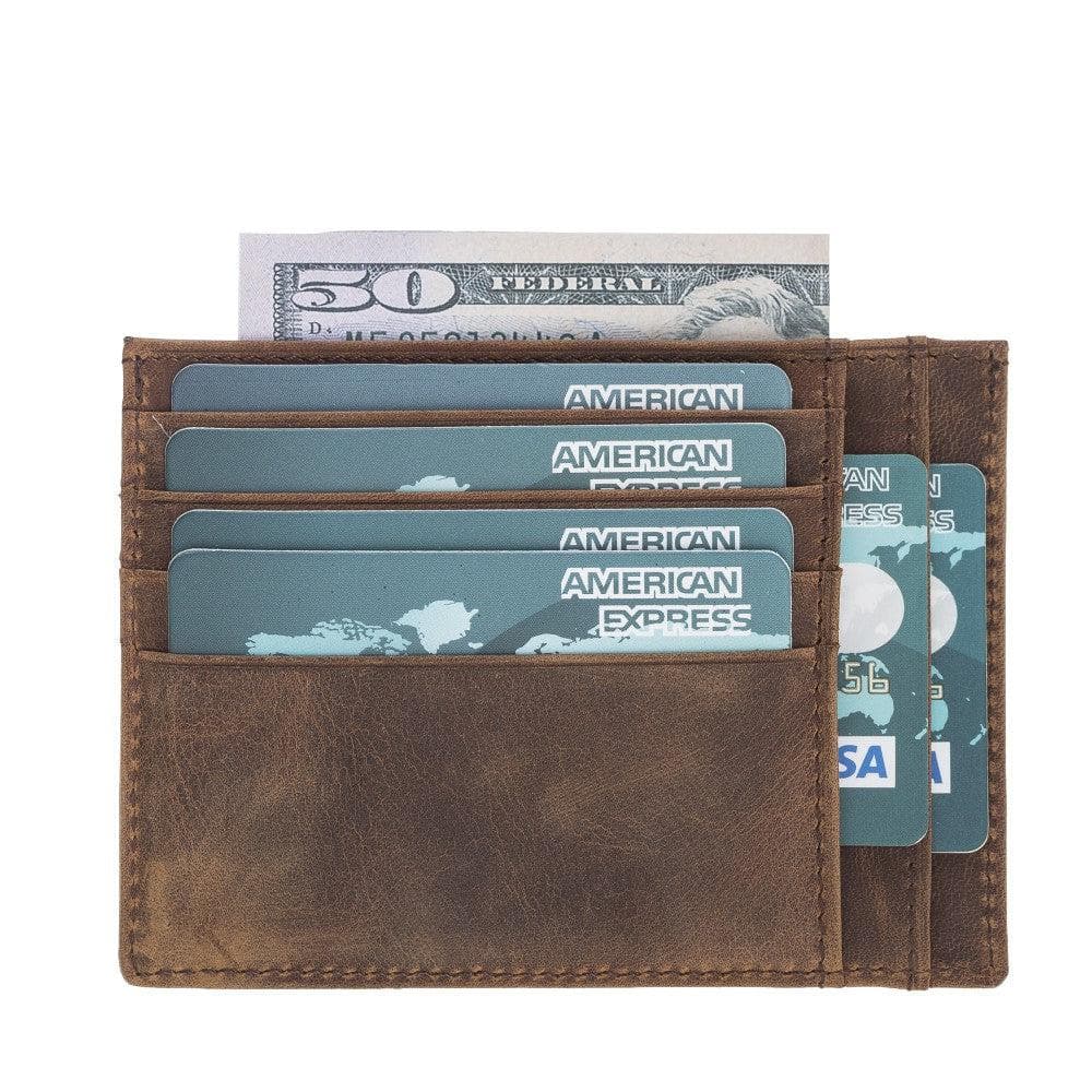 Bayelon Slim Zip Leather Card Holder with Coin Pocket