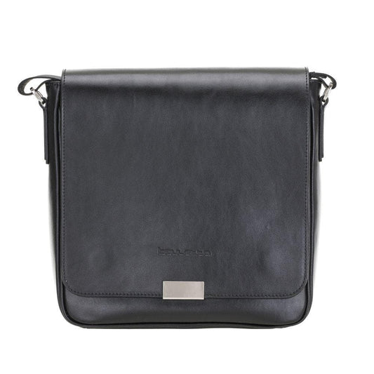 Bouletta Calisto Classic Leather Messenger Bag Black