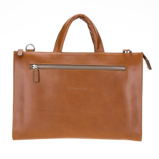 Bouletta Canzo Premium Leather Briefcase for Professionals Tan