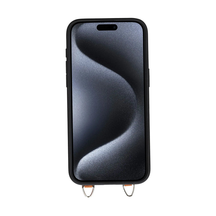 iPhone 15 Pro Max Crossbody Leather Wallet Case - Bayelon