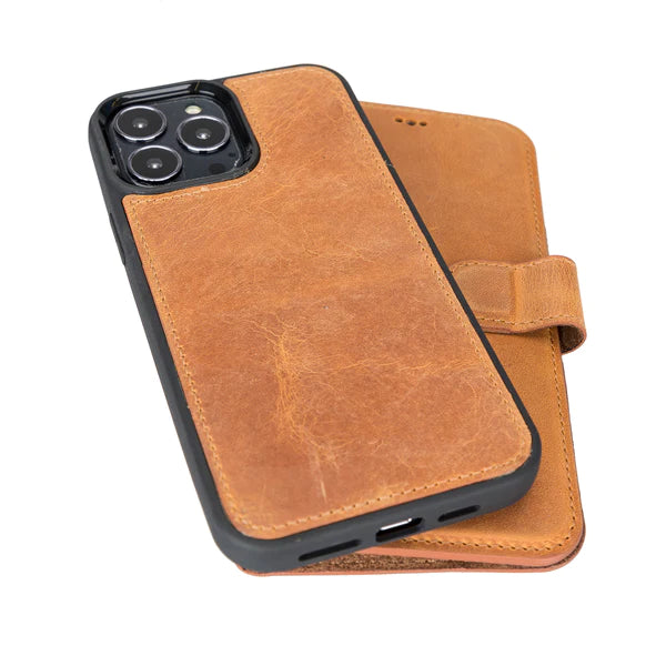 iPhone 14 Pro Max LeaiPhone 14 Pro Max Detachable Leather Wallet Case with Kickstand by Bayelon