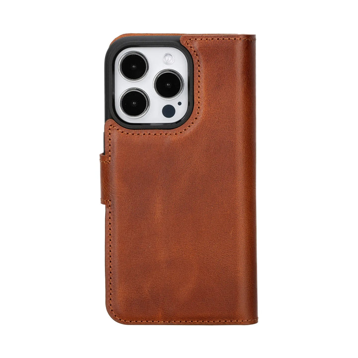 MagSafe Compatible iPhone 15 Pro Detachable Leather Wallet Case | Bayelon