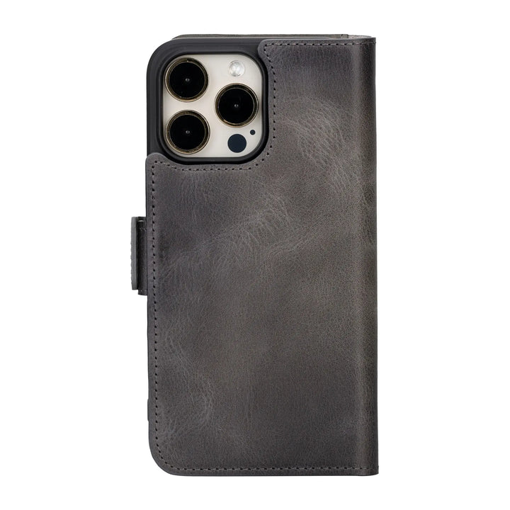MagSafe Compatible iPhone 15 Pro Max Leather Wallet Case | Bayelon