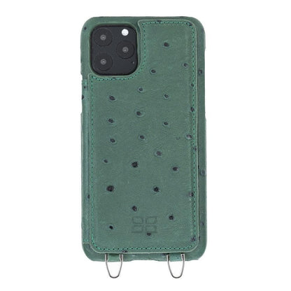 Bouletta Saff iPhone 11 Series Leather Case with Crossbody Strap - SAFF UFW I Phone 11 Pro Deep Green