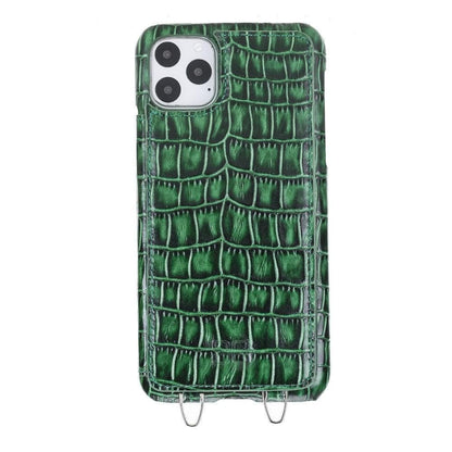 Bouletta Saff iPhone 11 Series Leather Case with Crossbody Strap - SAFF UFW Crocodile Green