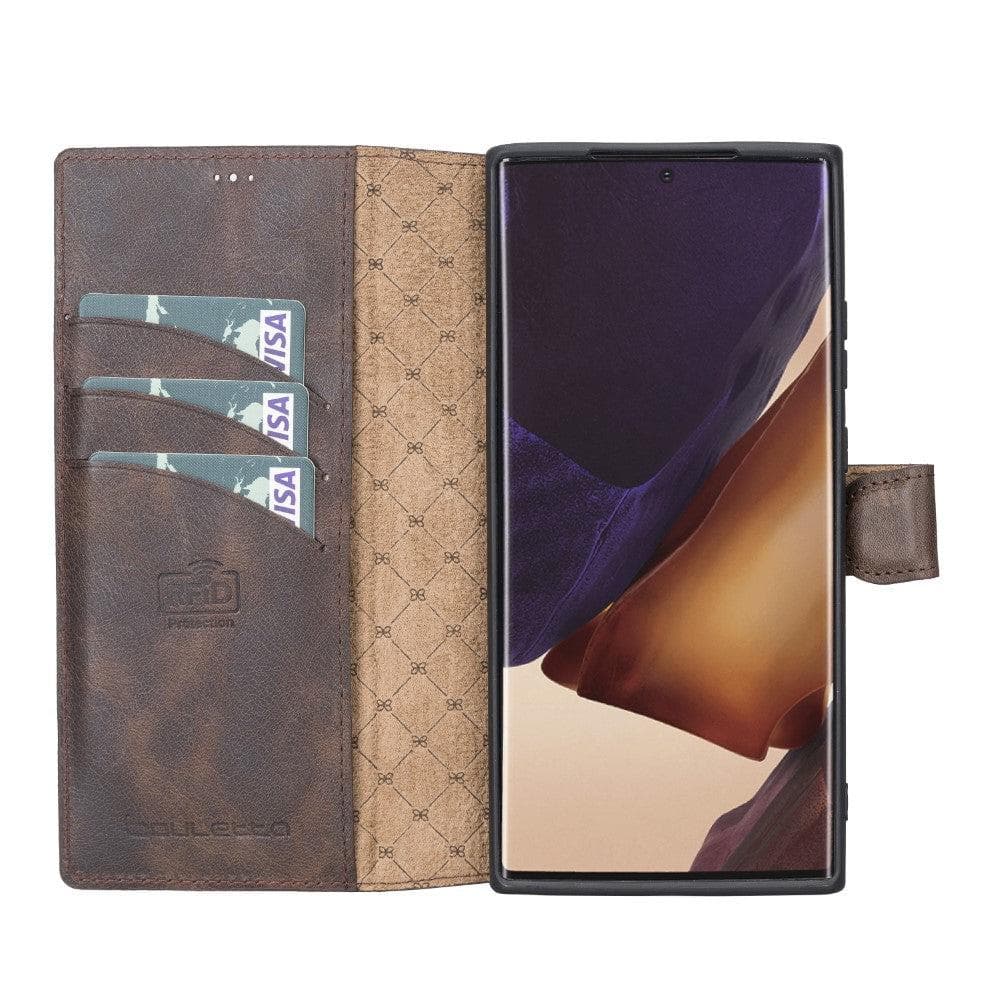 Bouletta Non-Detachable Leather Wallet Case for Samsung Galaxy Note 20 Series Coffee