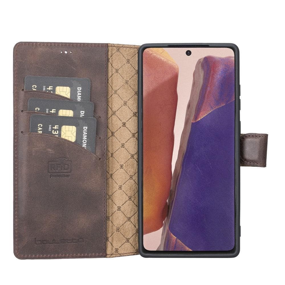 Bouletta Non-Detachable Leather Wallet Case for Samsung Galaxy Note 20 Series Brown