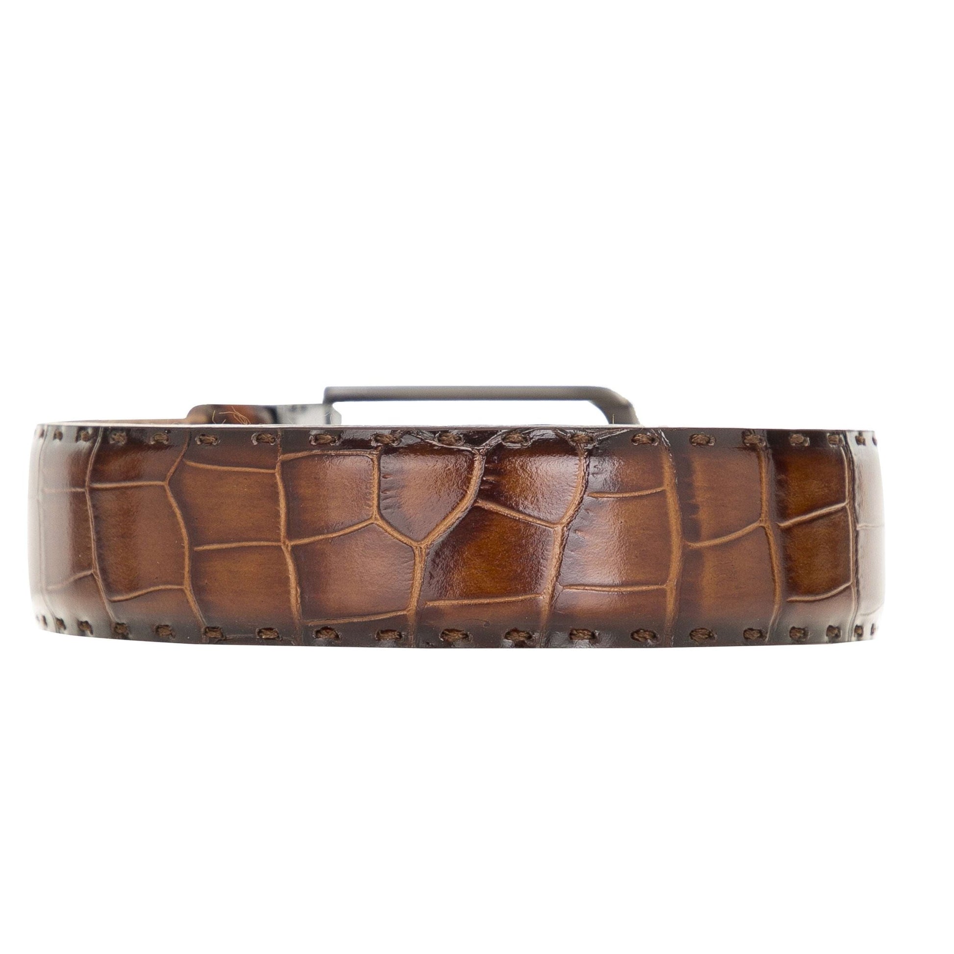 Bayelon Croco Print Leather Men's Belt #color_