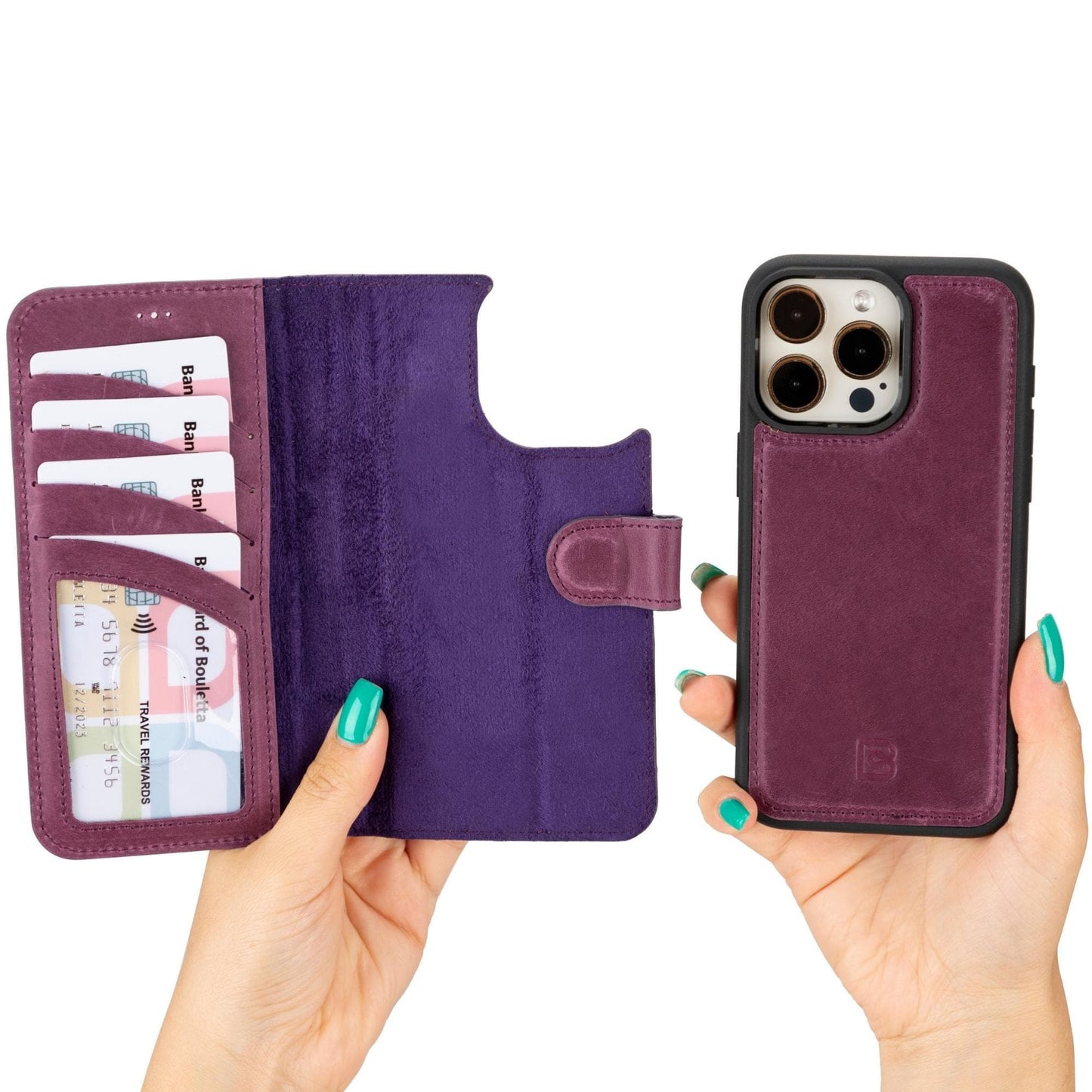 Bouletta Magic iPhone 15 Series Detachable Leather Wallet Case - MW