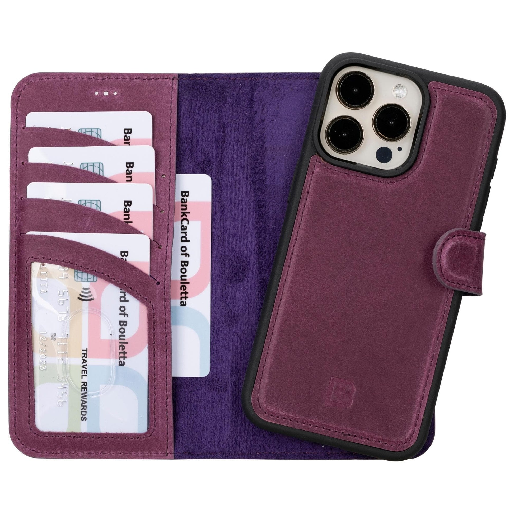 Bouletta Magic iPhone 15 Series Detachable Leather Wallet Case - MW