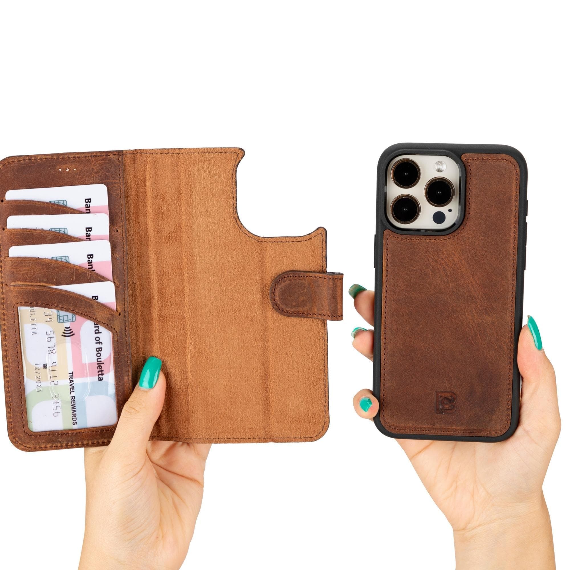 Bayelon Magic iPhone 15 Series Leather Wallet Case - MW