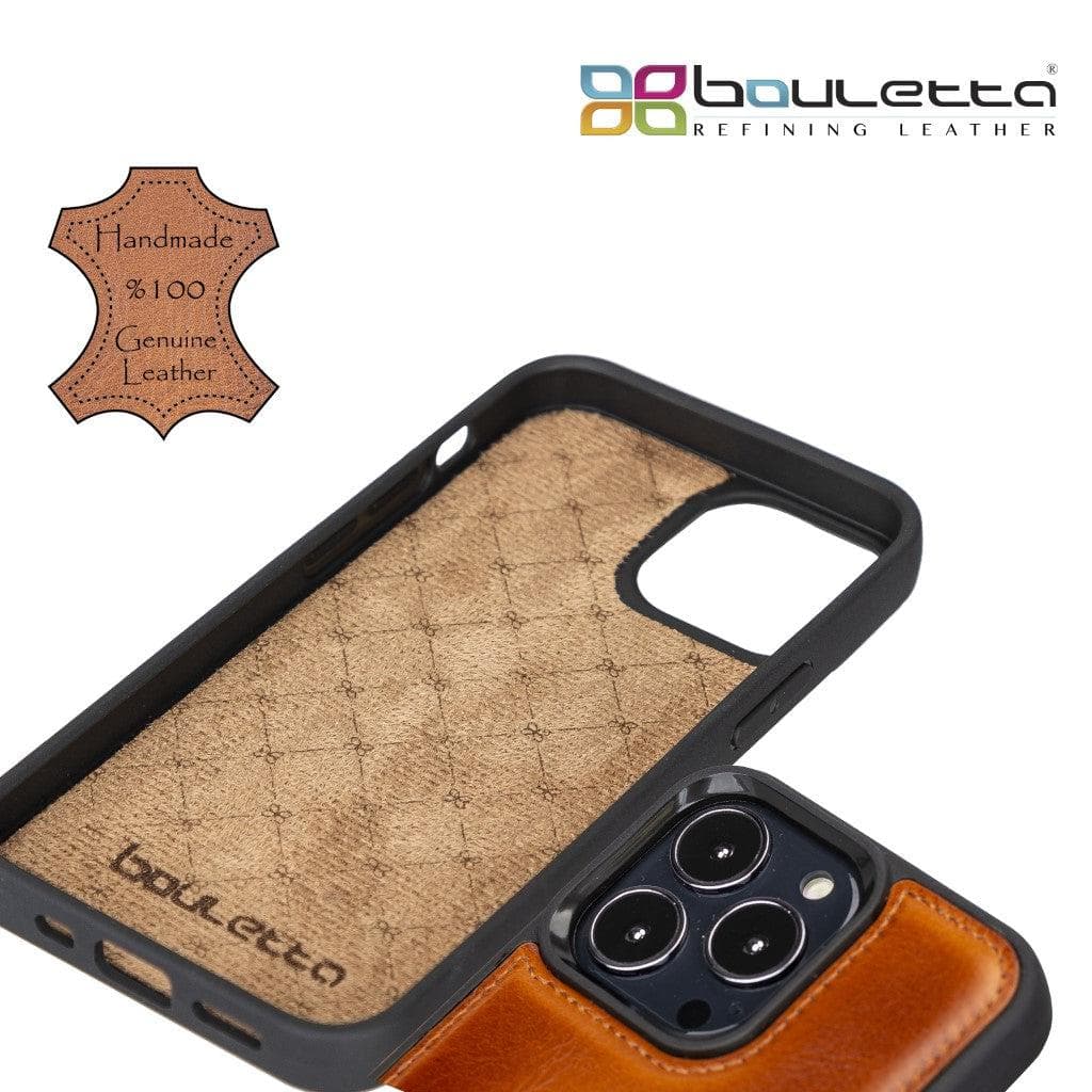 Bayelon Premium Flex Cover Leather iPhone 13 Case with Card Holder