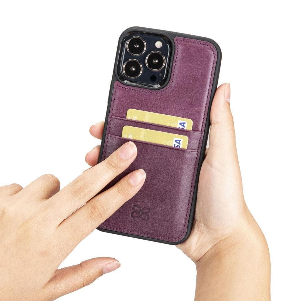 Bayelon Flex Cover Leather iPhone 13 Pro Case with Card Holder
