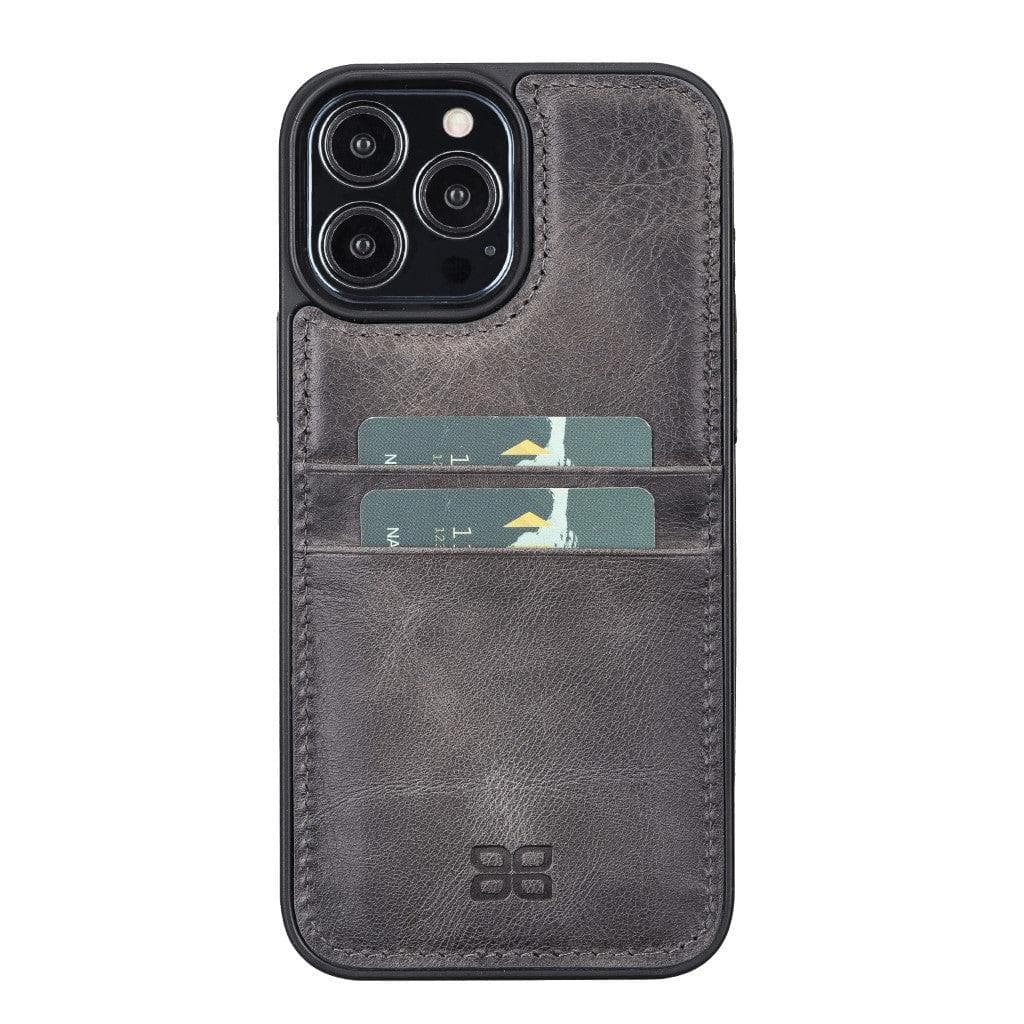 Bayelon Premium Flex Cover Leather iPhone 13 Case with Card Holder