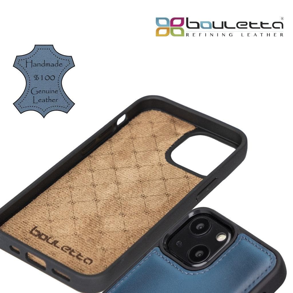 Bayelon Premium Flex Cover Leather iPhone 13 Case with Card Holder
