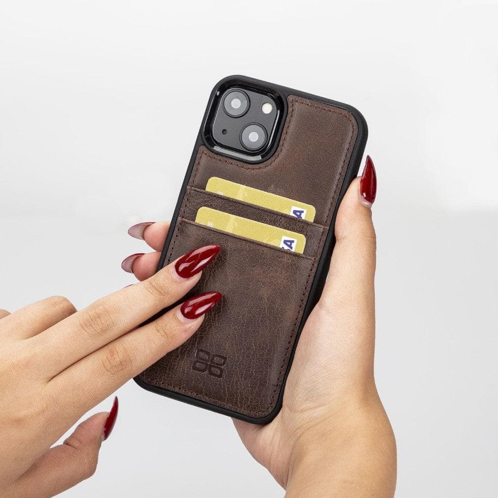 Bayelon Flex Cover Leather iPhone 13 Pro Case with Card Holder