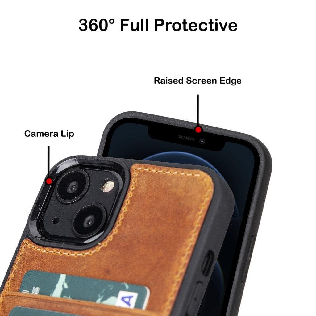 Bayelon Flex Cover Leather iPhone 13 Pro Max Case with Card Holder