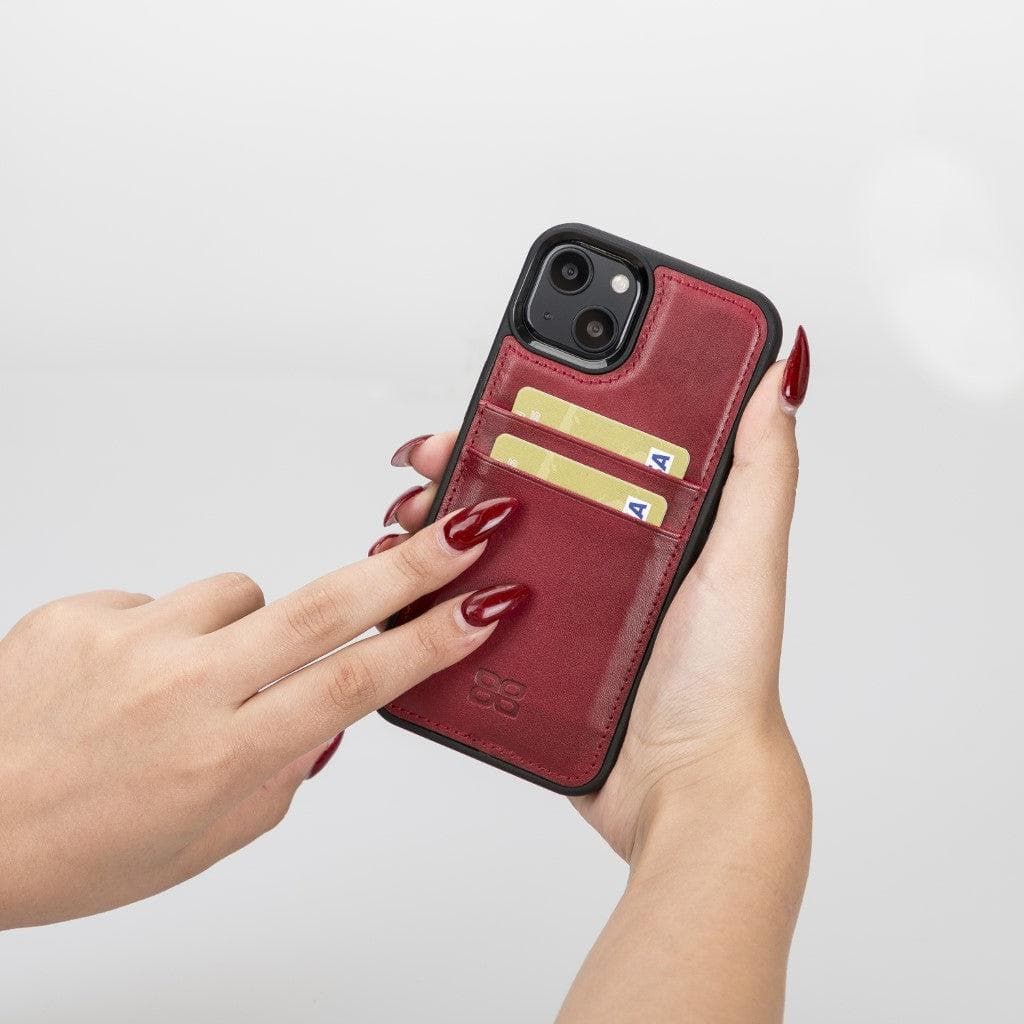 Bayelon Flex Cover Leather iPhone 13 Pro Case with Card Holder