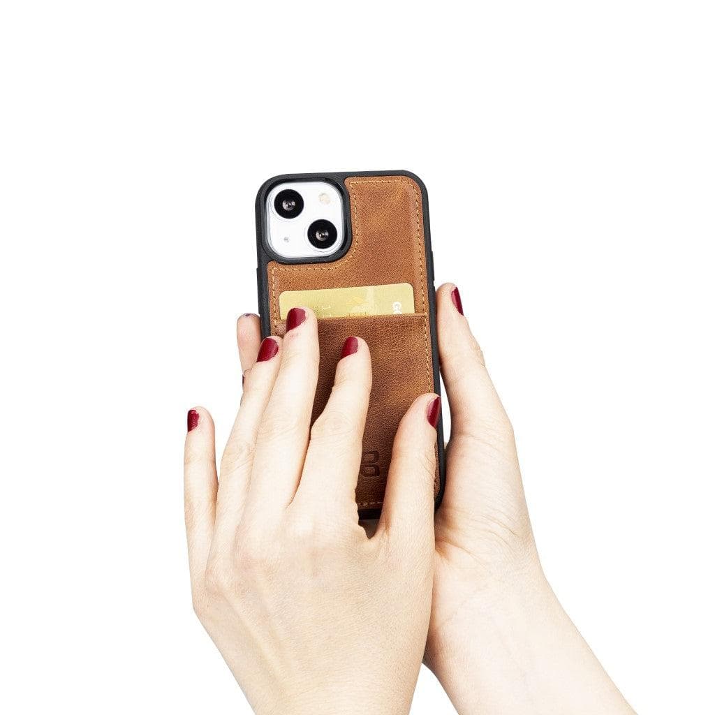 Bayelon Flex Cover Leather iPhone 13 Pro Case with Card Holder