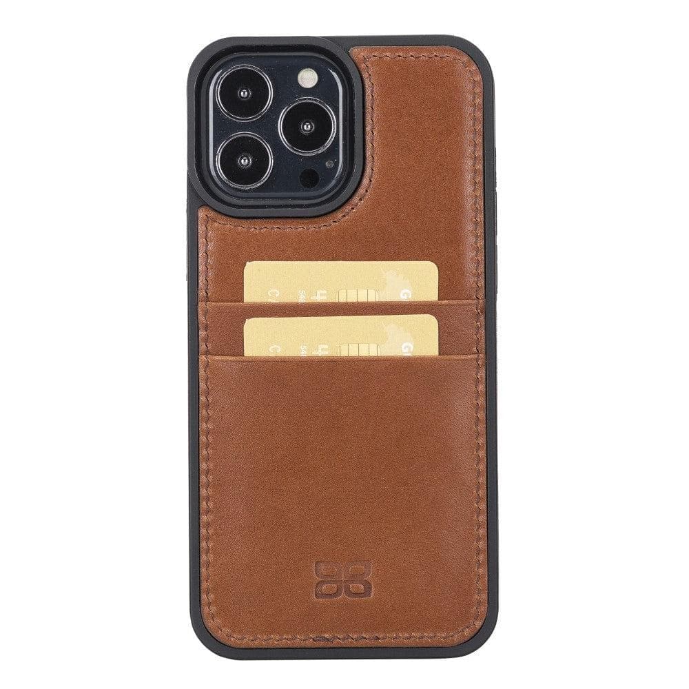 Bayelon Flex Cover Leather iPhone 13 Pro Max Case with Card Holder