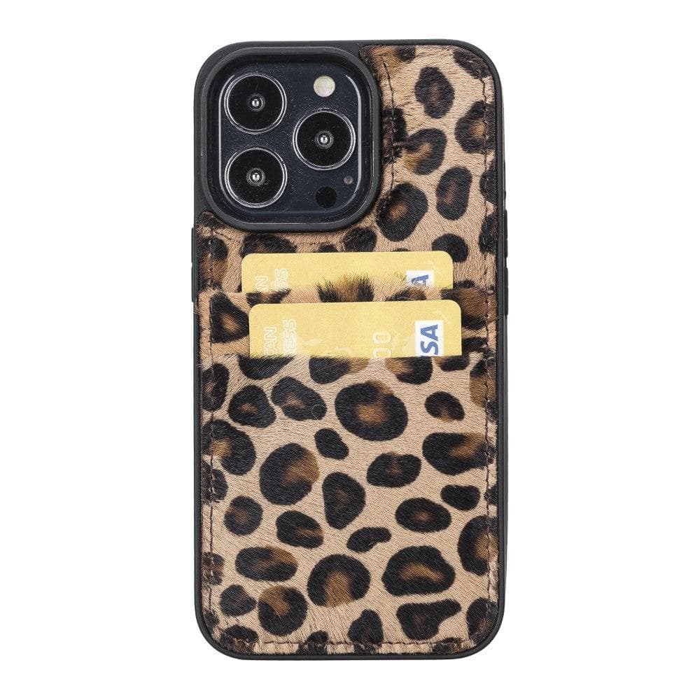 Bouletta Flex Cover Leather iPhone 13 Pro Case with Card Holder Leopard