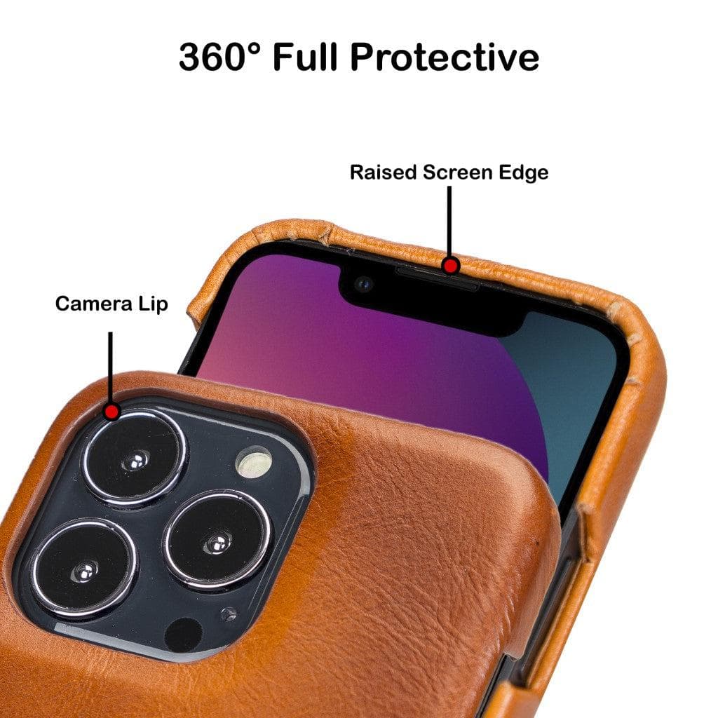Bayelon F360 Genuine Leather Case for iPhone 13 Pro Max