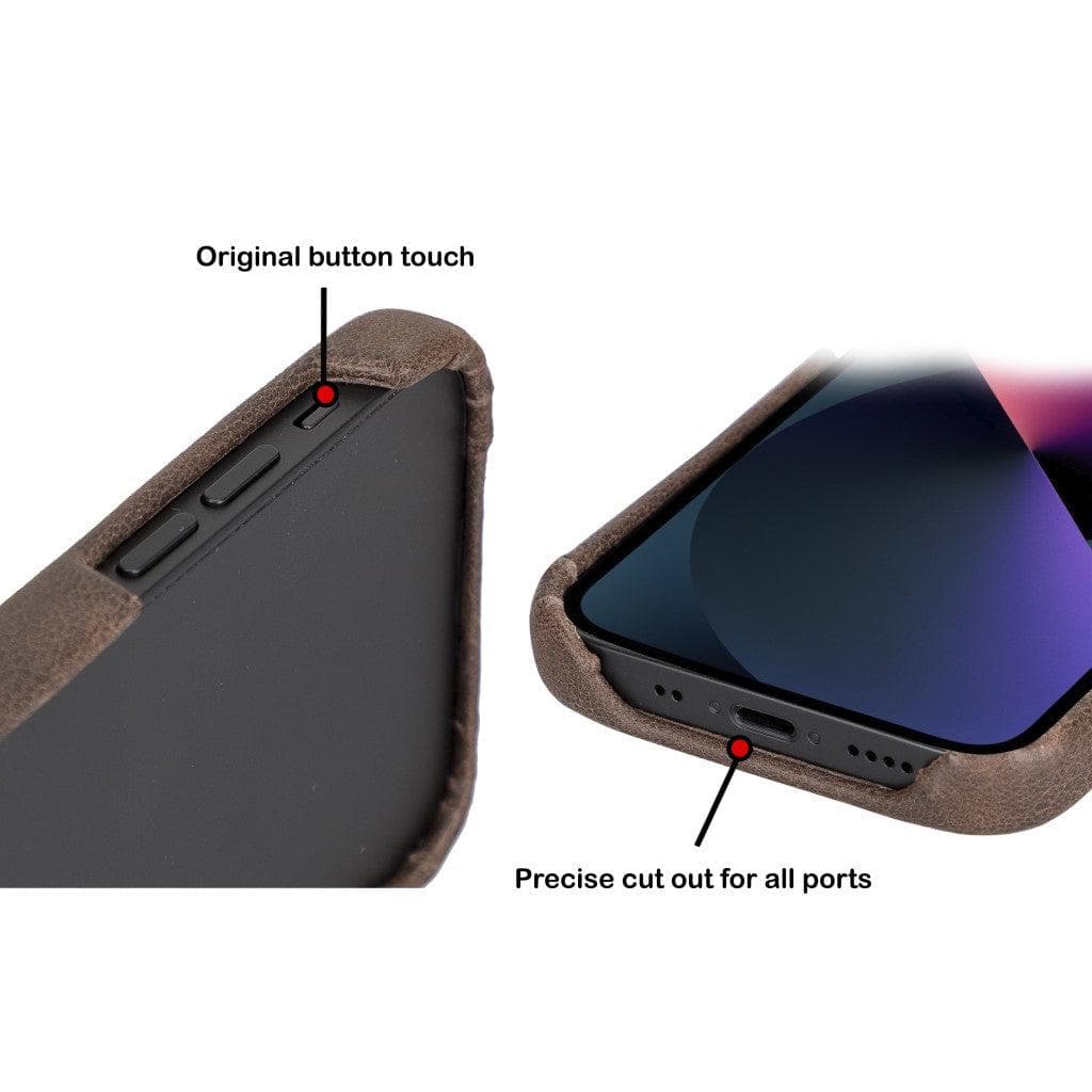 Bayelon F360 Genuine Leather Case for iPhone 13 Pro Max