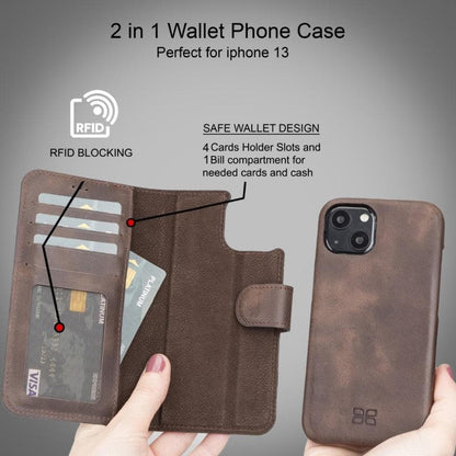 Bouletta F360 Magic Leather iPhone 13 Detachable Wallet Case