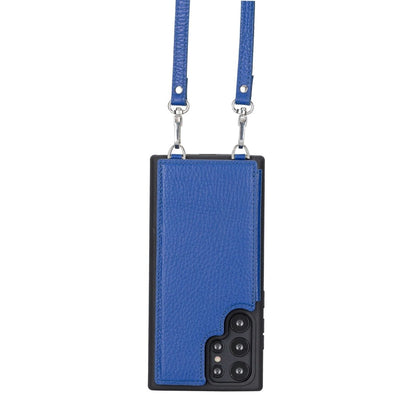 Bayelon Galaxy S23 Ultra Crossbody Leather Case - Bayelon #color_ Royal Blue