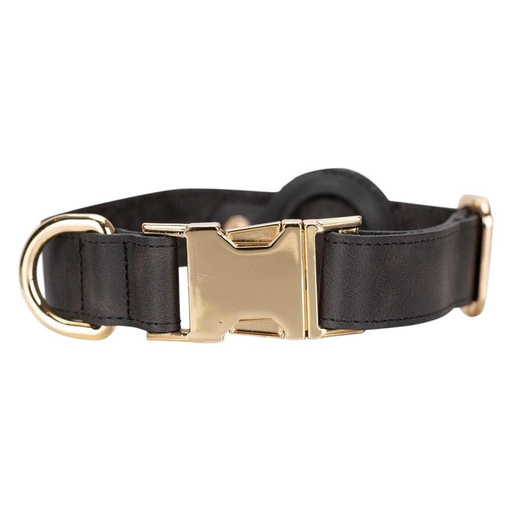 Bayelon Pet Leather Collar with Apple AirTag Compatible Slot