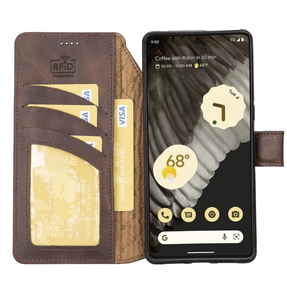 Bayelon Magic Google Pixel 7 Series Detachable Leather Case Brown