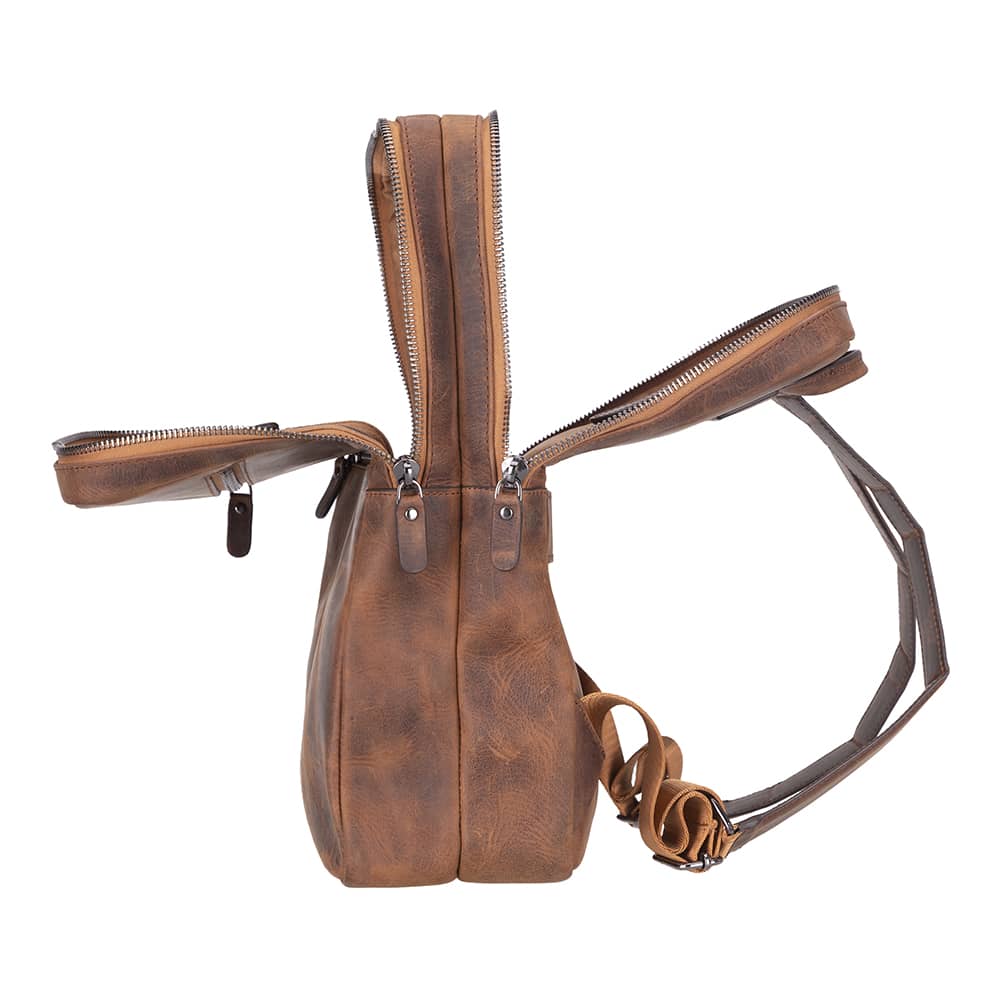 Bayelon Hidden Castle Genuine Leather Laptop Backpack