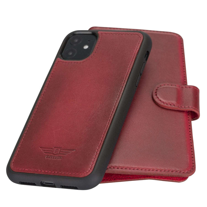 iPhone 11 6.1 Full Grain Leather Detachable Magnetic Wallet Case Bayelon