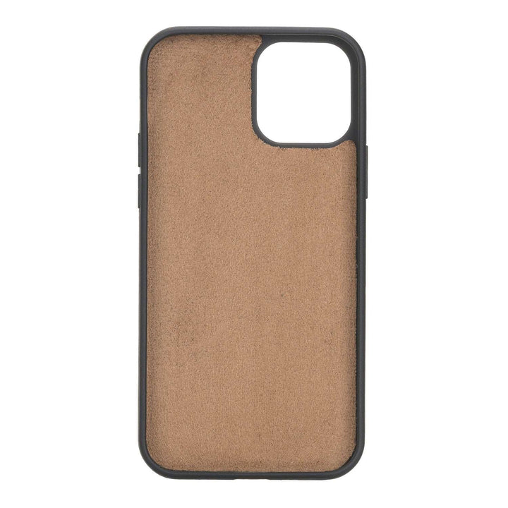 iPhone 12 - 12 Pro 6.1" Handcrafted Full Grain Leather Flexible Snap-on Back Cover Case Bayelon