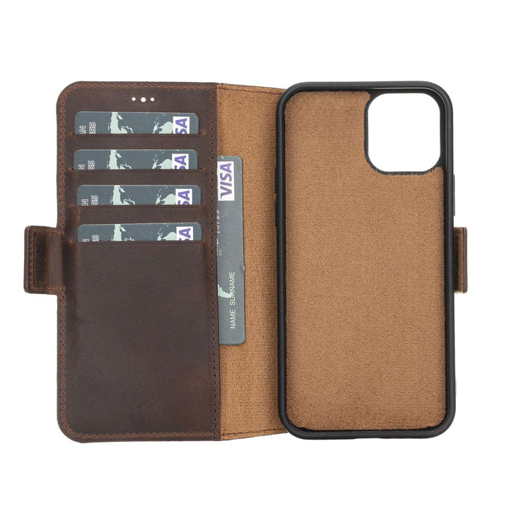 iPhone 12 & 12 Pro Folio Handcrafted Full Grain Leather Wallet Case Bayelon
