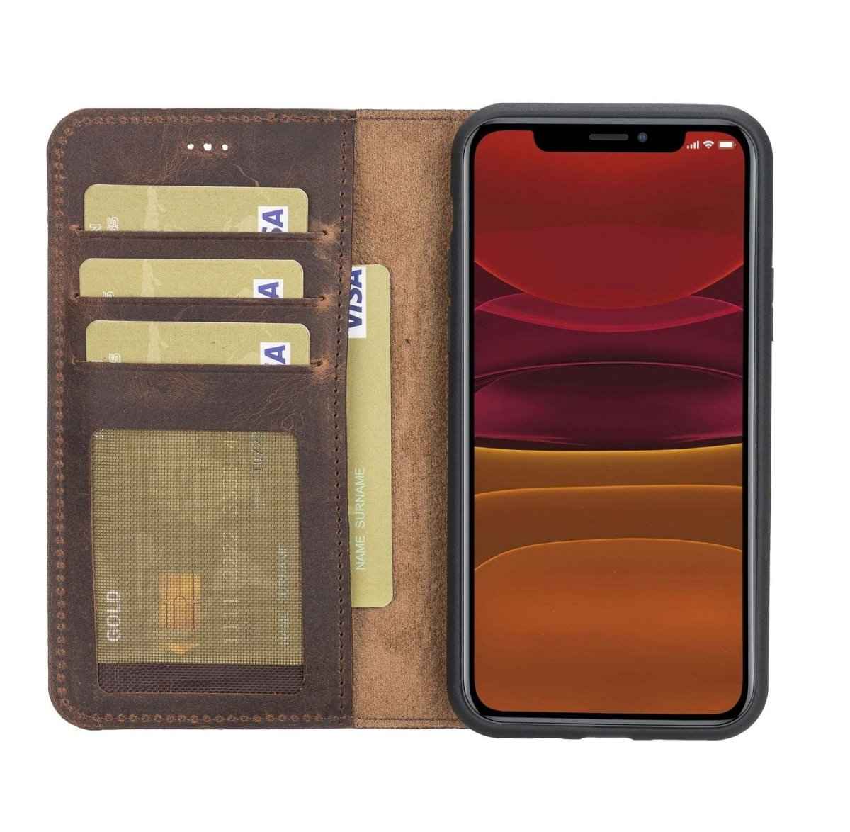 Bayelon iPhone 11 Pro 5.8" Leather Detachable Magnetic Wallet Case