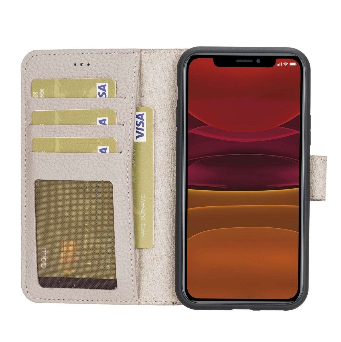 Bayelon iPhone 11 Pro 5.8" Leather Detachable Magnetic Wallet Case #color_