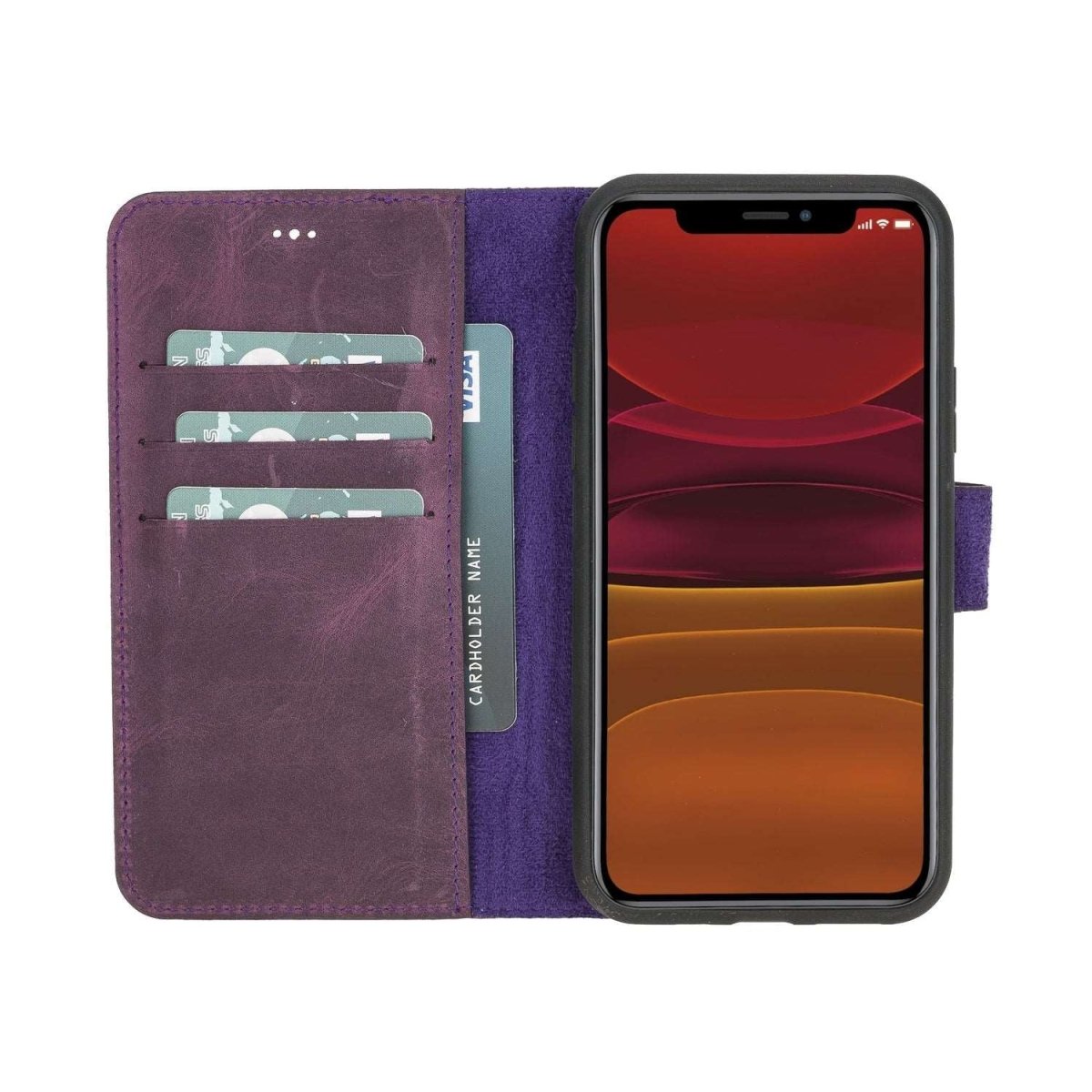 Bayelon iPhone 11 Pro 5.8" Leather Detachable Magnetic Wallet Case #color_