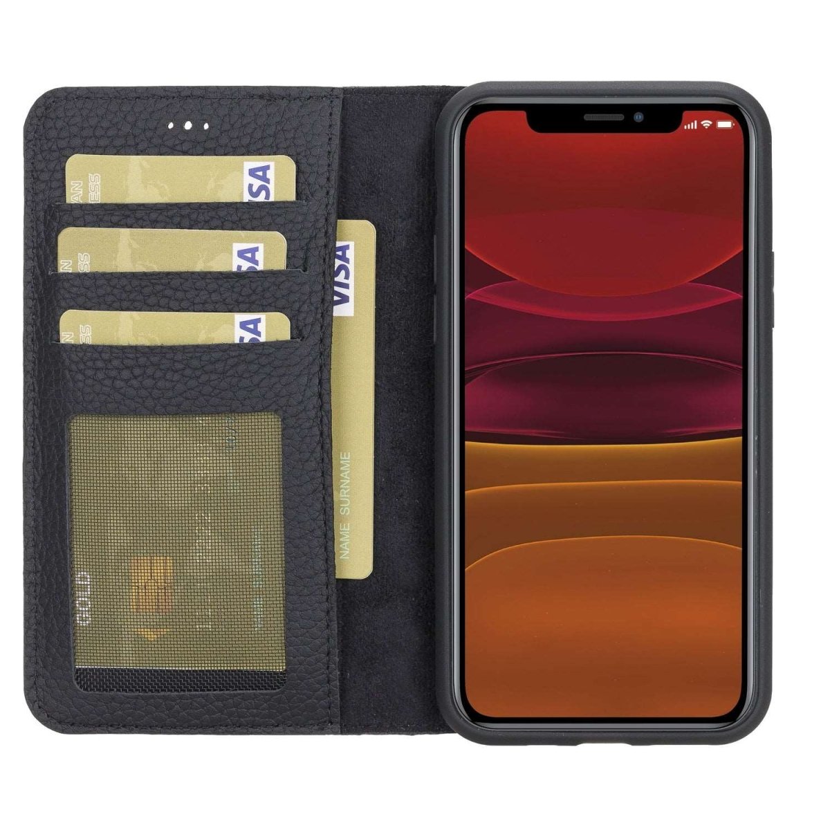 Bayelon iPhone 11 Pro 5.8" Leather Detachable Magnetic Wallet Case #color_