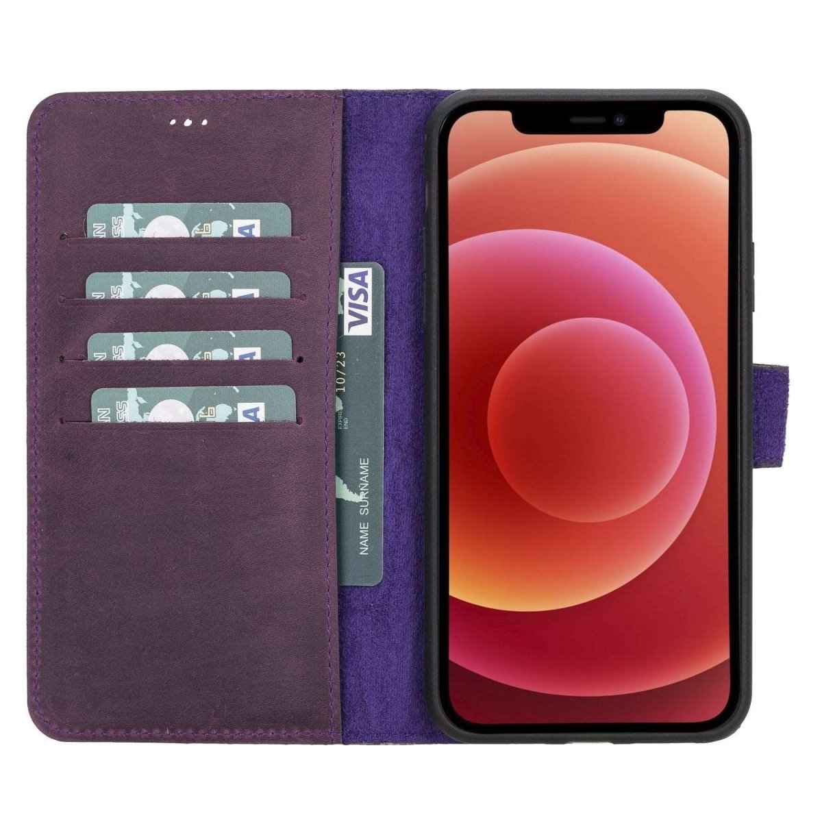 Bayelon iPhone 11 Pro Max 6.5" Leather Detachable Magnetic Wallet Case
