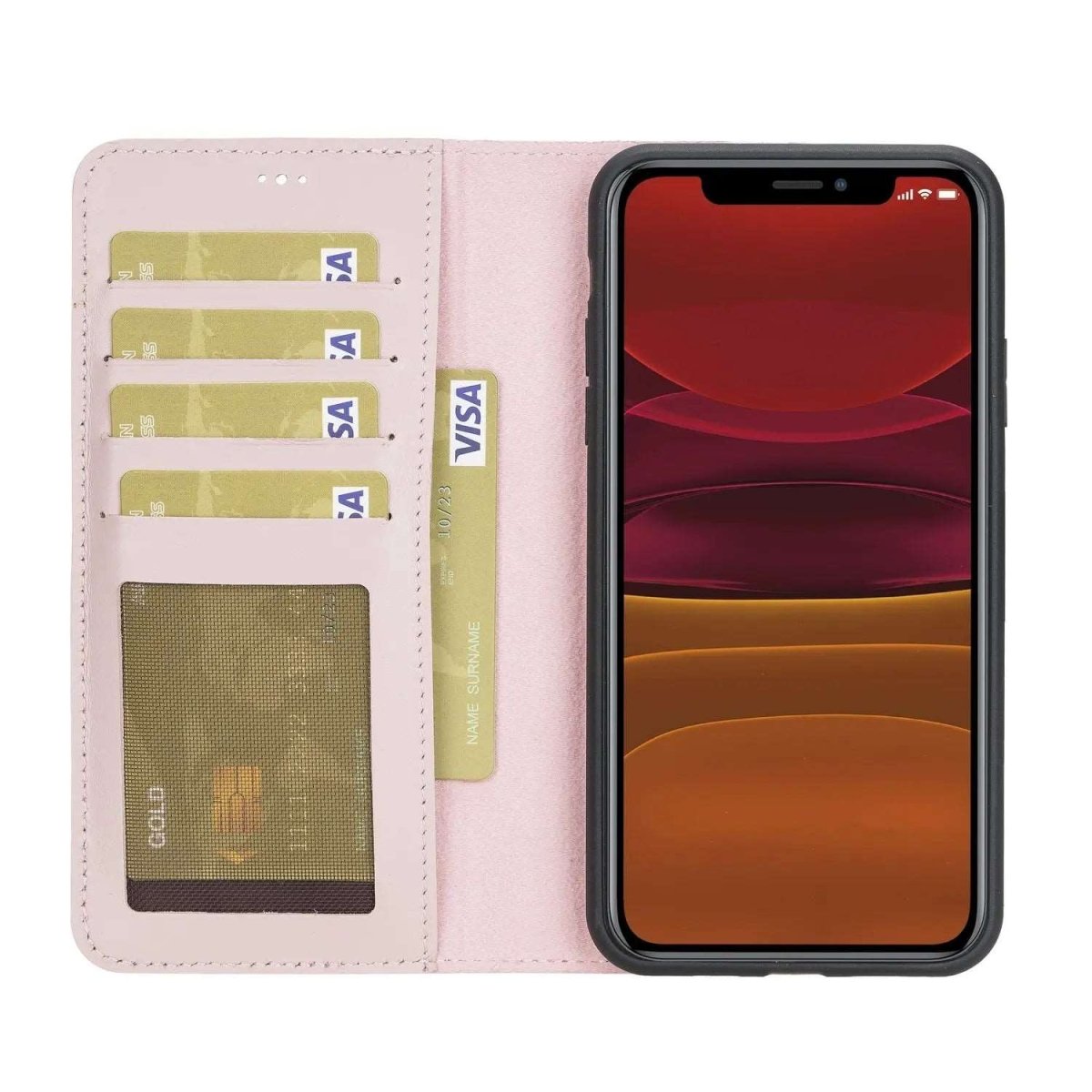 Bayelon iPhone 11 Pro Max 6.5" Leather Detachable Magnetic Wallet Case #color_