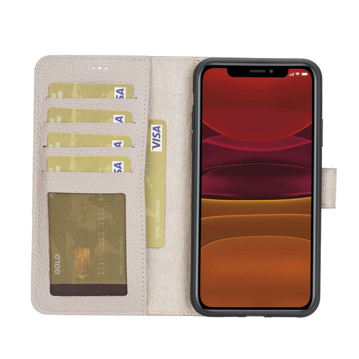 Bayelon iPhone 11 Pro Max 6.5" Leather Detachable Magnetic Wallet Case #color_