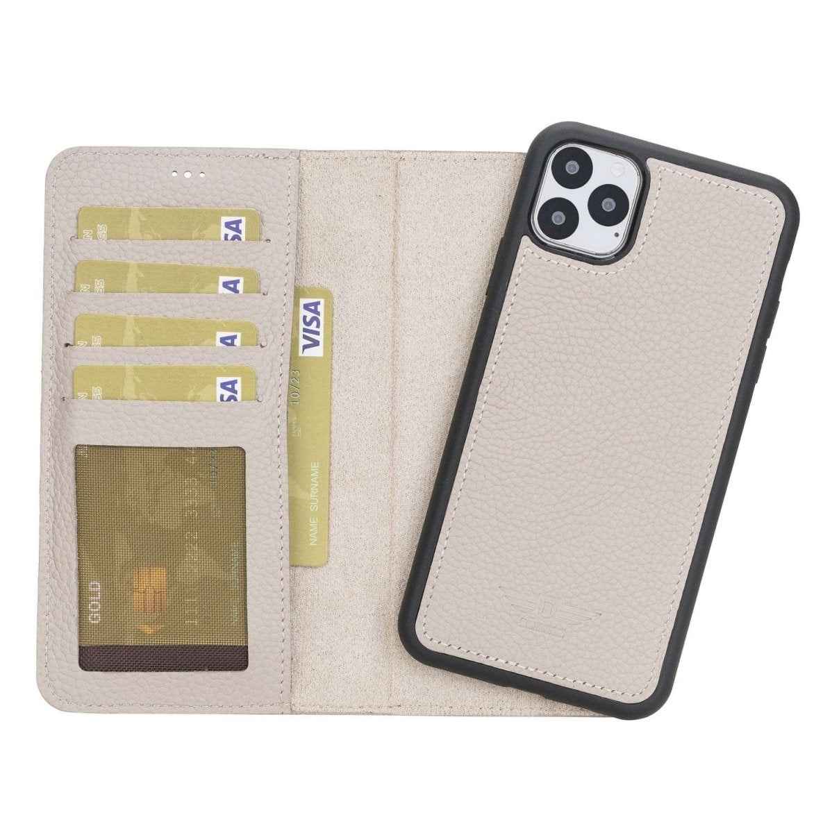 Bayelon iPhone 11 Pro Max 6.5" Leather Detachable Magnetic Wallet Case